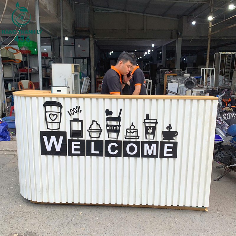 Quầy Thu Ngân Cũ 2M Mặt Trước Chữ Welcome Nổi Bật 5 quay thu ngan cu 2m mat truoc chu welcome noi bat 3