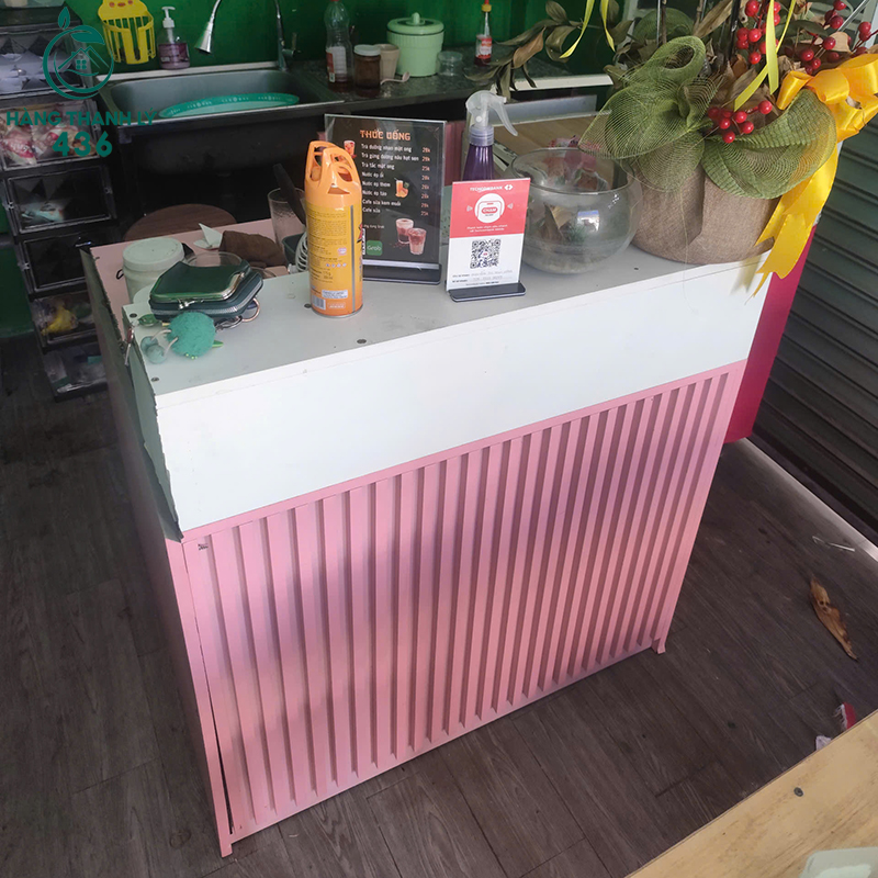 Quầy Thu Ngân Cũ Phối Trắng Hồng 3 quay thu ngan cu phoi trang hong 1