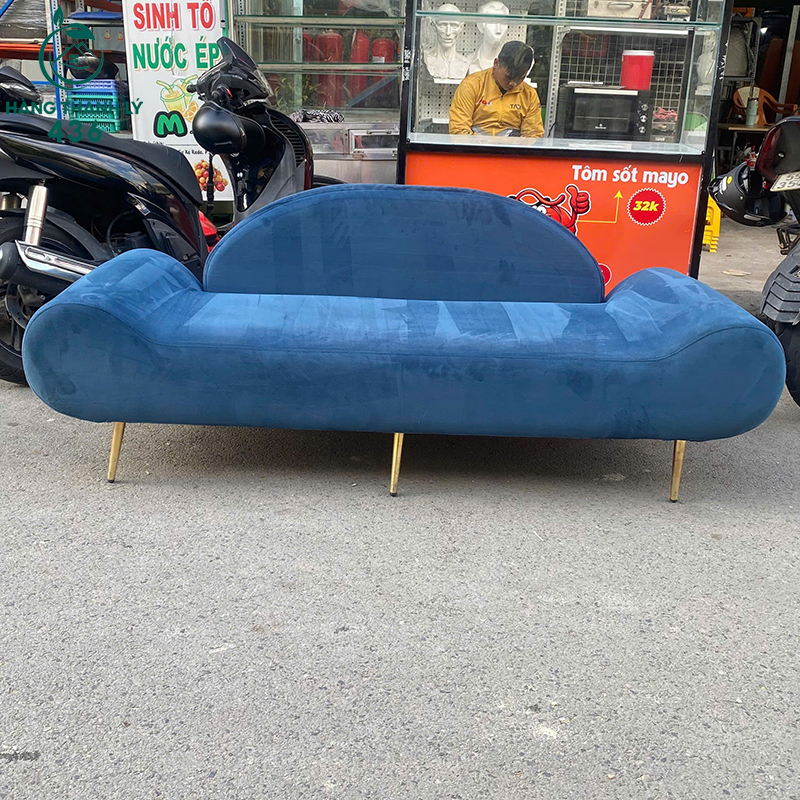 Sofa Băng Cũ 1M8 Bọc Nhung Xanh Dương Chân Kim Loại 6 sofa bang cu 1m8 boc nhung xanh duong chan kim loai 3