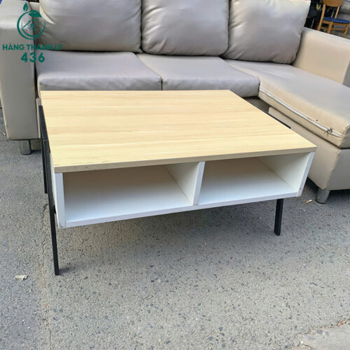 Sofa Góc L Bọc Da Cũ Màu Kem Kèm Bàn 2 sofa goc l boc da cu mau kem kem ban 3