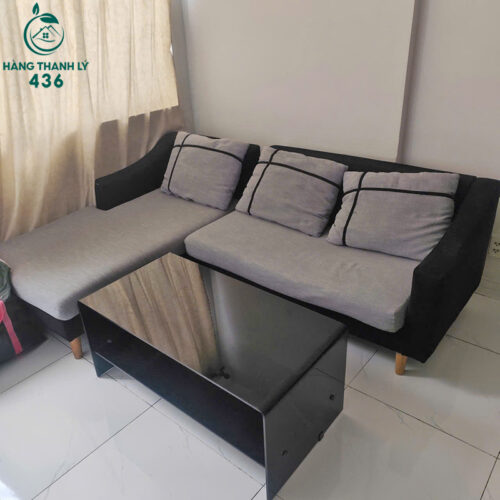 sofa goc l boc vai cu mau xam tay da 1