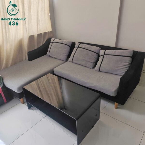 sofa goc l boc vai cu mau xam tay da 1
