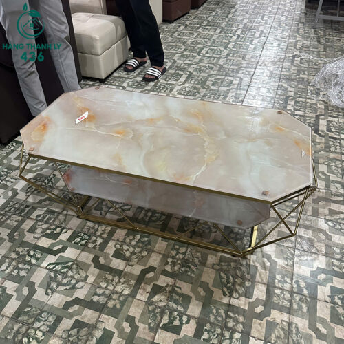 Thanh Lý Bàn Sofa Mặt Giả Đá Khung Sắt Mạ Vàng Mới 99% 5 thanh ly ban sofa mat gia da khung sat ma vang moi 99 1