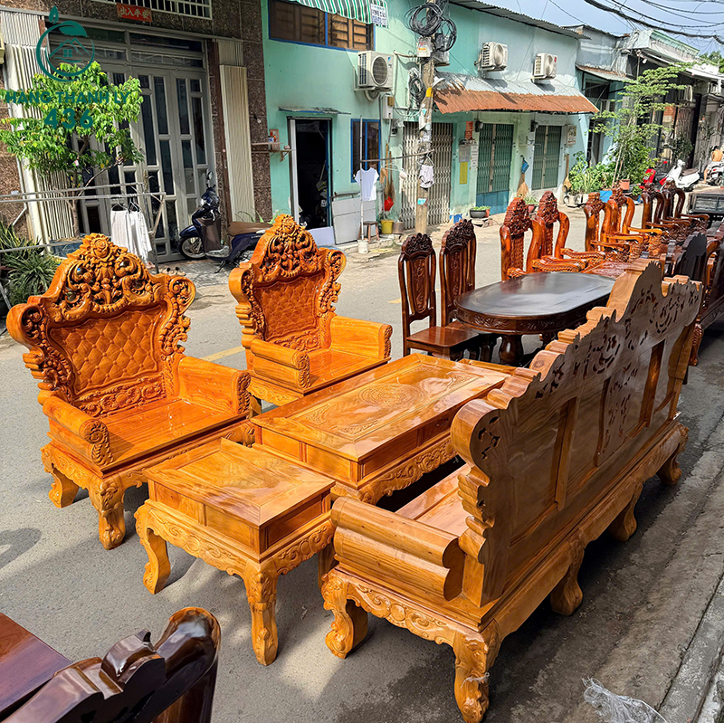 thanh ly bo salon hoang gia xa cu van go vang moi 99 1