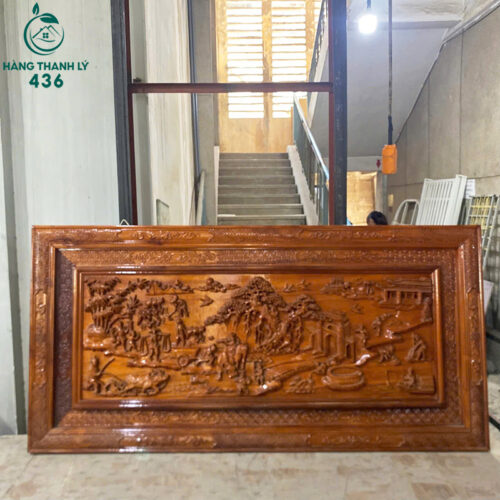 Thanh Lý Bàn Ghế Cũ, Mua Bán Đồ Nội Thất Cũ Giá Rẻ TPHCM 189 thanh ly tranh go cham khac phong canh dong que moi 99 1