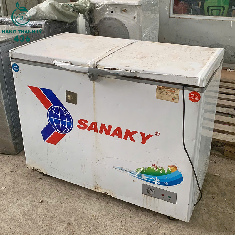 Tủ Đông Sanaky Cũ Hai Ngăn Có Bánh Xe Di Chuyển 5 tu dong sanaky cu hai ngan co banh xe di chuyen 1