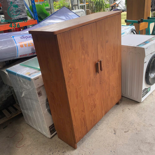 tu giay go cu 1m05x35cmx1m30 co 2 canh va nhieu ngan 2