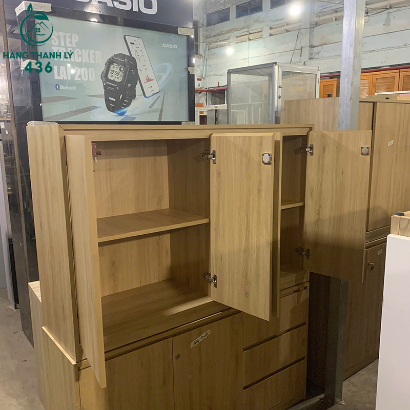 Tủ Hồ Sơ Gỗ Cũ 1M4X40CMX75CM 2 Cánh Nhiều Khoang Chứa Đồ 6 tu ho so go cu nhieu khoang chua do rong rai 2