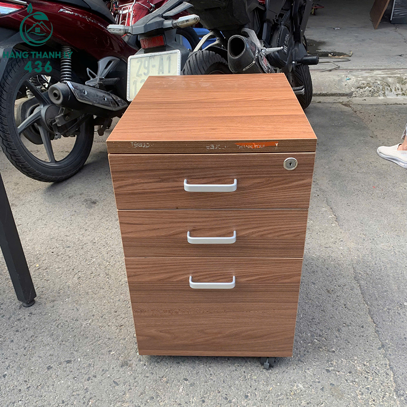 Tủ Hồ Sơ Gỗ Cũ Vân Gỗ Nâu 3 Hộc 6 tu ho so go cu van go nau 5