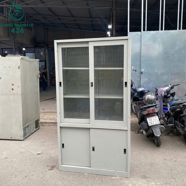 tu ho so sat cu 1mx1m83x45cm mau xam cua lua kinh 1