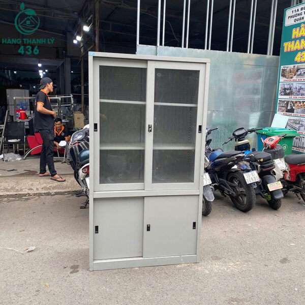 tu ho so sat cu 1mx1m83x45cm mau xam cua lua kinh 2