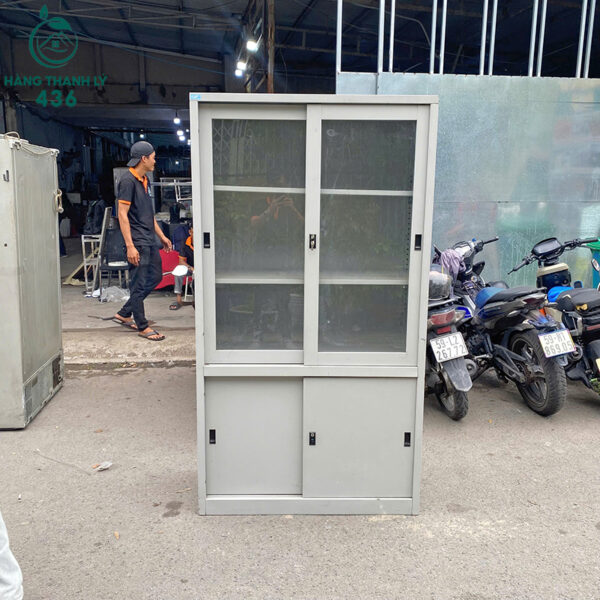tu ho so sat cu 1mx1m83x45cm mau xam cua lua kinh 3