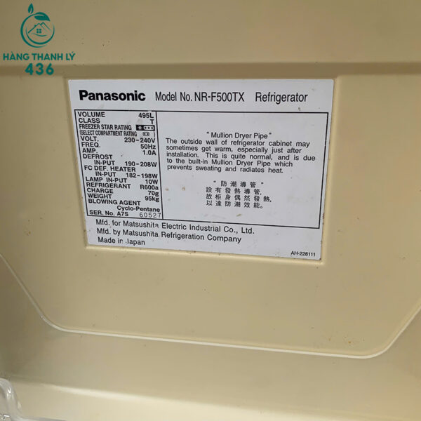 tu lanh panasonic cu noi dia nhat 495l sang trong 4