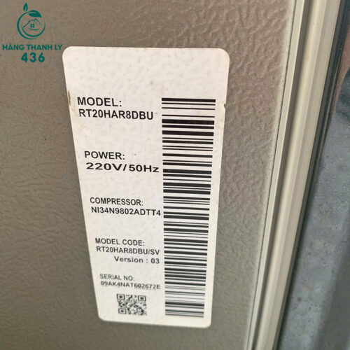 tu lanh samsung cu model rt20har8dbu 208l 1