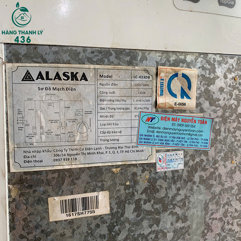Tủ Mát Alaska Cũ 2 Cánh Kính Trưng Bày Tiện Lợi 13 tu mat alaska cu 2 canh kinh trung bay tien loi 1 1