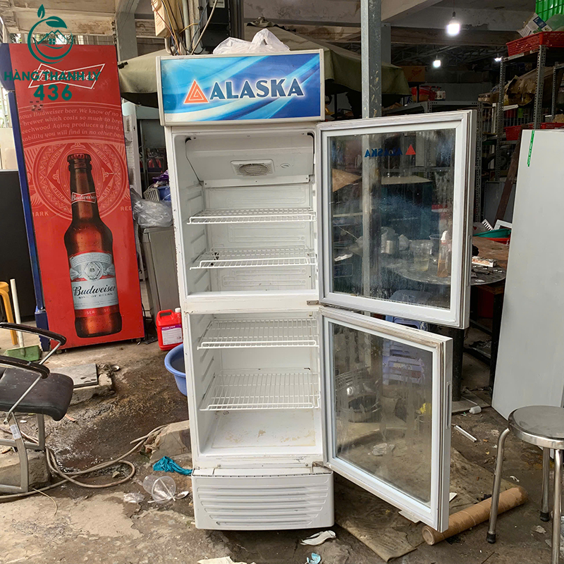 Tủ Mát Alaska Cũ 2 Cánh Kính Trưng Bày Tiện Lợi 12 tu mat alaska cu 2 canh kinh trung bay tien loi 2 1