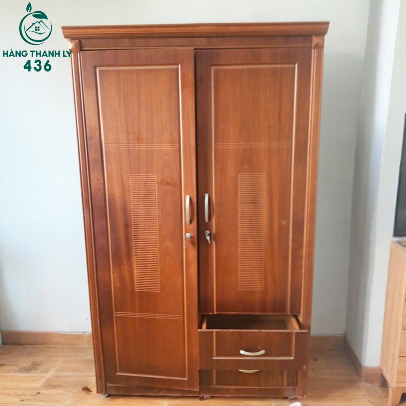 Tủ Quần Áo Cũ 1M2 Màu Nâu Gỗ Có 2 Cánh Chắc Chắn 5 tu quan ao cu 1m2 mau nau go co 2 canh chac chan 1
