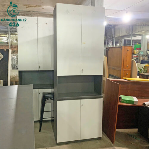 Thanh Lý Bàn Ghế Cũ, Mua Bán Đồ Nội Thất Cũ Giá Rẻ TPHCM 210 tu quan ao cu go 1m7x35cmx2m4 mau trang xam nhieu ngan 1 1