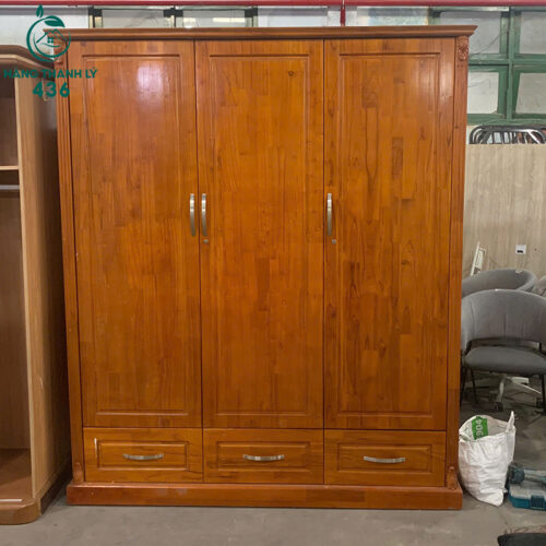 Thanh Lý Bàn Ghế Cũ, Mua Bán Đồ Nội Thất Cũ Giá Rẻ TPHCM 177 tu quan ao cu go 1m8x60cmx2m1 3 canh co ngan keo 1