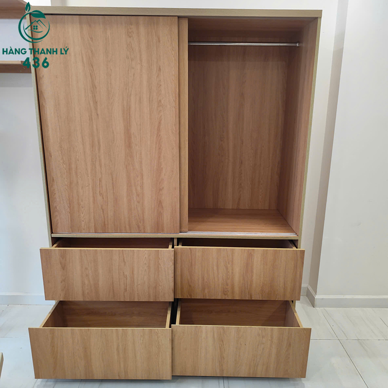 Tủ Quần Áo Gỗ Cũ 1M55X2M Cửa Lùa Tích Hợp 4 Ngăn Kéo 7 tu quan ao go cu 1m55x2m cua lua tich hop 4 ngan keo 3