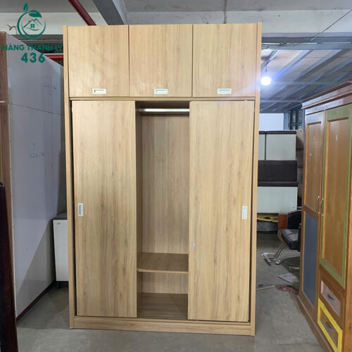 Tủ Quần Áo Gỗ Cũ 1M6 Cửa Lùa Vân Gỗ Sáng 3 tu quan ao go cu 1m6 cua lua van go sang 5
