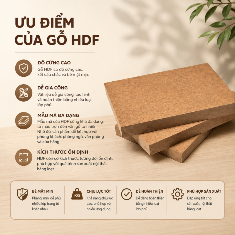 Gỗ HDF Là Gì? Ưu Nhược Điểm Và Ứng Dụng Trong Nội Thất 8 uu diem cua go hdf