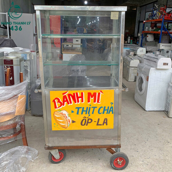 xe-ban-banh-mi-cu-75cmx50cmx1m60-inox-co-kinh-trung-bay-tien-dung (1) xe ban banh mi cu 75cmx50cmx1m60 inox co kinh trung bay tien dung 1