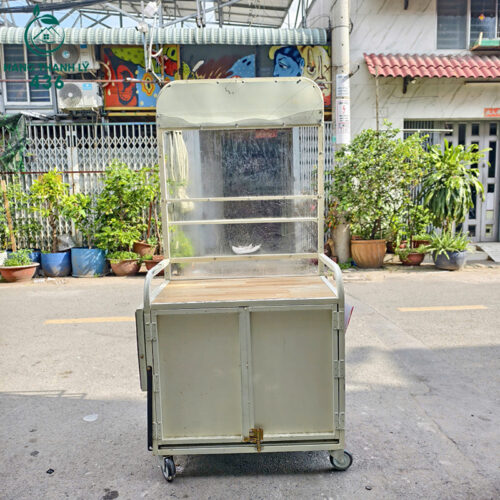 xe ban banh mi cu 80cmx50cmx1m7 khung sat co kinh trung bay 1