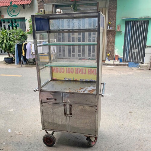 Xe Đẩy Gỏi Cuốn Cũ 80CM Gọn Gàng 2 xe day goi cuon cu 80cm gon gang 2