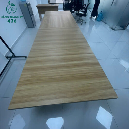 Bàn Họp Văn Phòng Chân Sắt Mặt Gỗ Cũ 4 ban hop van phong chan sat mat go cu 2
