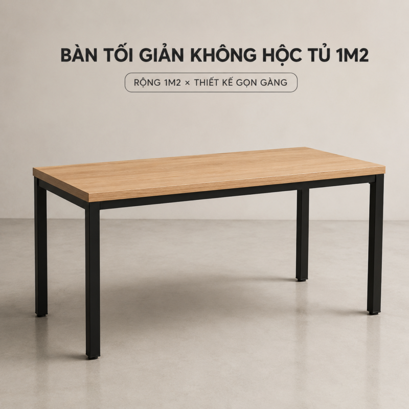 10+ Mẫu Bàn Làm Việc 1m2 Đẹp, Gọn Và Tiện Dụng 24 Bàn Tối Giản Không Hộc Tủ