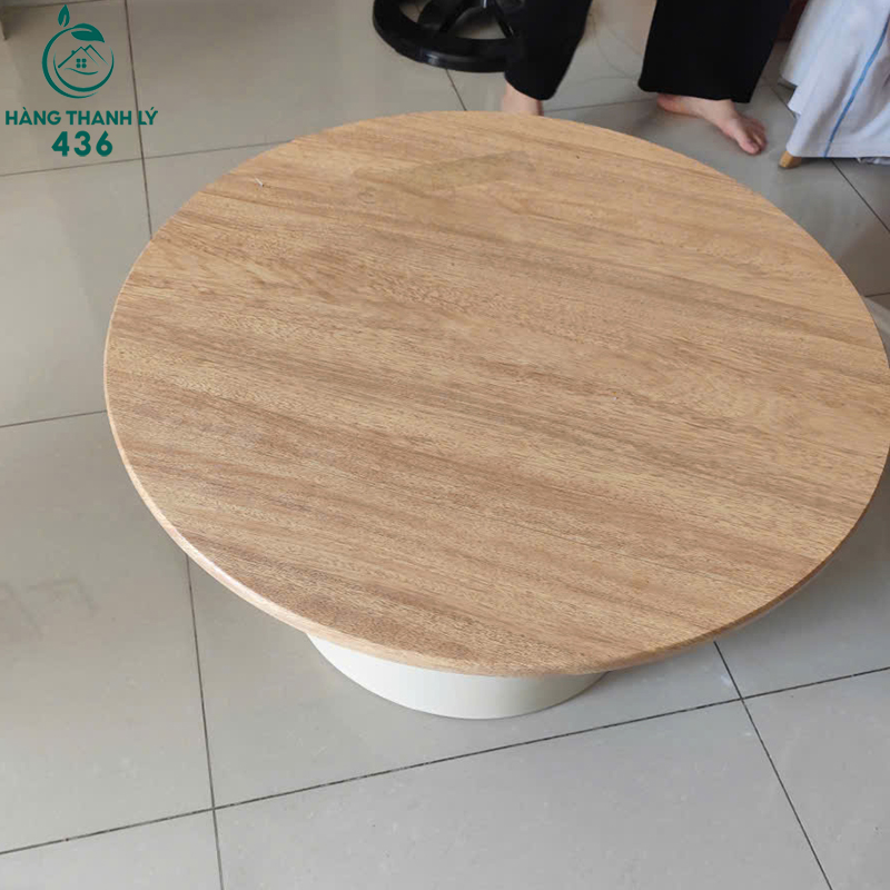 Bàn Sofa Cũ Mặt Tròn Vân Gỗ Đẹp 2 ban sofa cu mat tron van go dep 1