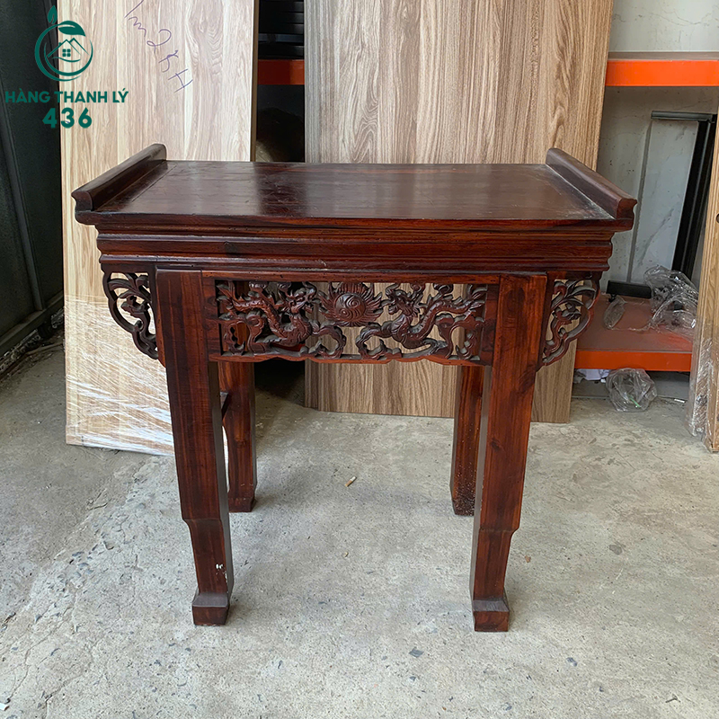 Bàn Thờ Gia Tiên Cũ 87CM Chạm Khắc Hoa Văn 6 ban tho gia tien cu 87cm cham khac hoa van 3