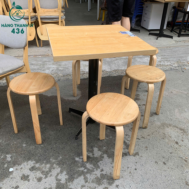 Bộ Bàn Ghế Gỗ Cũ Phù Hợp Quán Nước 5 bo ban ghe go cu phu hop quan nuoc 2