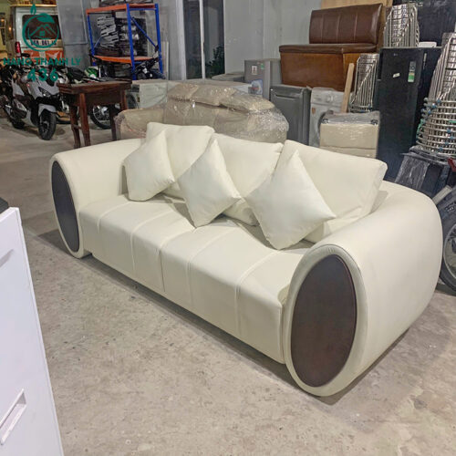 Bộ Sofa Băng Bọc Da Cũ Có Gối Tựa 5 bo sofa bang boc da cu kem ban tra 1