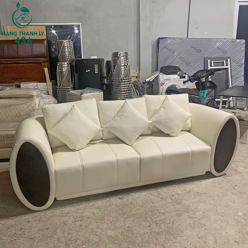 Bộ Sofa Băng Bọc Da Cũ Có Gối Tựa 9 bo sofa bang boc da cu kem ban tra 5