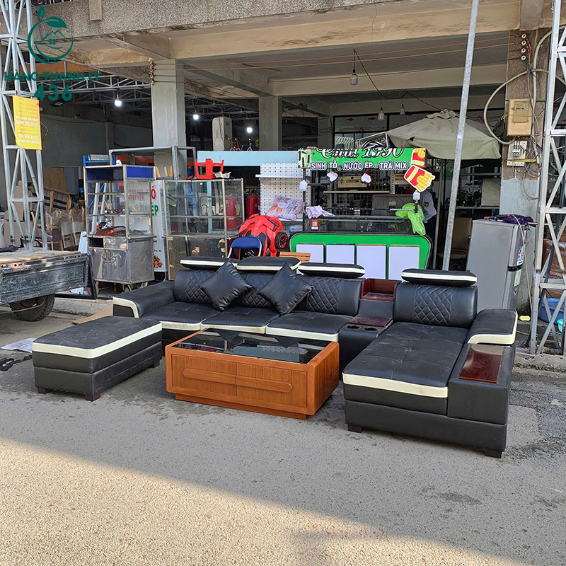 Bộ Sofa Cũ Tựa Đầu Cao Kèm Bàn Mặt Kính 6 bo sofa cu tua dau cao kem ban mat kinh 3