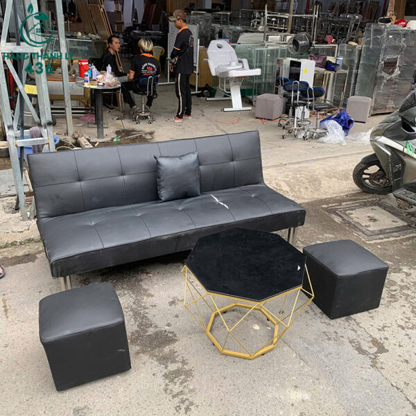 bo sofa giuong cu boc da kem ban tra hien dai 1