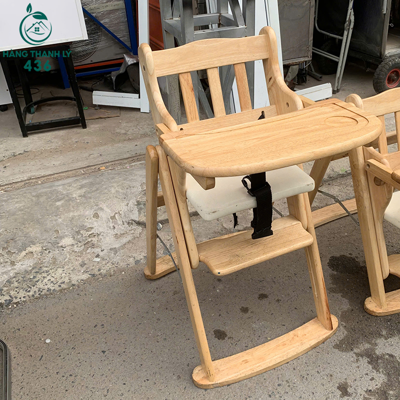 Ghế Ăn Dặm Trẻ Em Gỗ Cũ Màu Sáng (Nhiều Mẫu) 8 ghe an dam tre em go cu mau sang 4