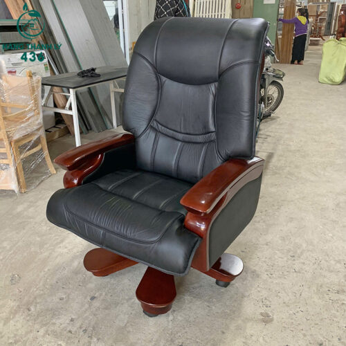 Ghế Giám Đốc Cũ Bọc Da Chân Gỗ Cao Cấp 3 ghe giam doc cu boc da chan go cao cap 2