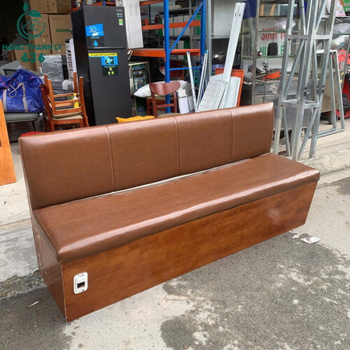 Ghế Sofa Băng Dài 1M8 Bọc Da Cũ Khung Gỗ Chắc Chắn 3 ghe sofa bang dai boc da cu khung go chac chan 1
