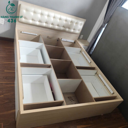 Giường Ngủ Cũ 4 Hộc Tủ 1M6 Đầu Giường Bọc Đệm 2 giuong ngu cu 4 hoc tu 1m6 dau giuong boc dem 2