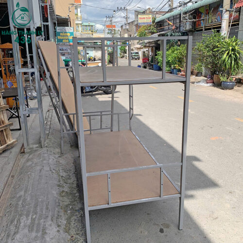 Giường Tầng Khung Sắt Cũ 1M8 Có Thang Leo Chắc Chắn 3 giuong tang khung sat cu 1m8 co thang leo chac chan 8