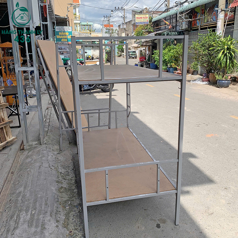 Giường Tầng Khung Sắt Cũ 1M8 Có Thang Leo Chắc Chắn 8 giuong tang khung sat cu 1m8 co thang leo chac chan 8