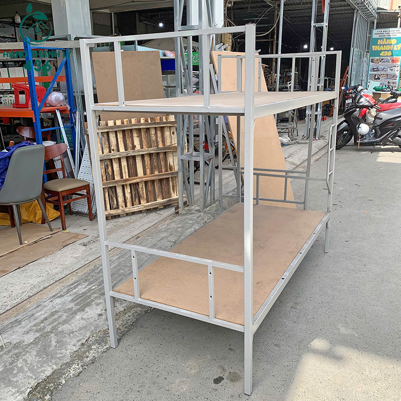 Giường Tầng Khung Sắt Cũ 1M8 Có Thang Leo Chắc Chắn 9 giuong tang khung sat cu 1m8 co thang leo chac chan 9