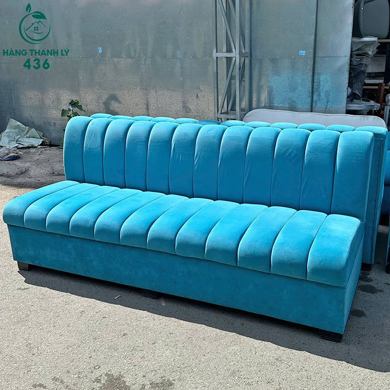 Sofa Băng Cũ Vải Nhung Màu Xanh 2M 5 httpshangthanhly436 2