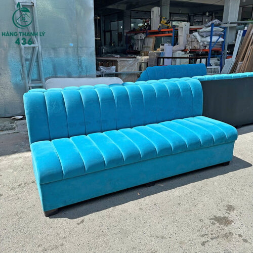 Sofa Băng Cũ Vải Nhung Màu Xanh 2M 2 httpshangthanhly436 3