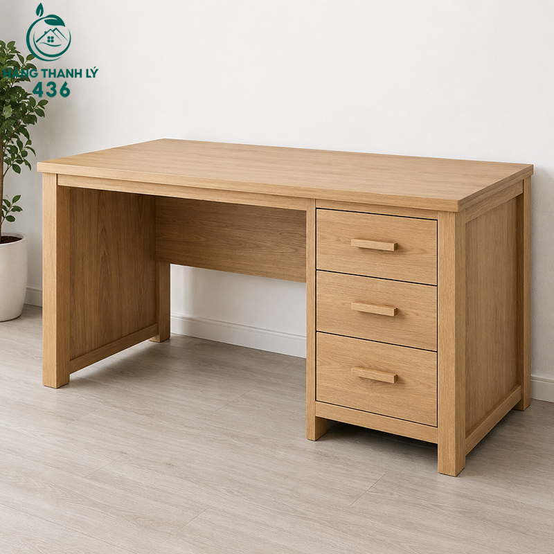 25+ Mẫu Bàn Làm Việc Có Hộc Tủ Đẹp, Tiện Lợi 9 Mẫu bàn có hộc tủ khung gỗ