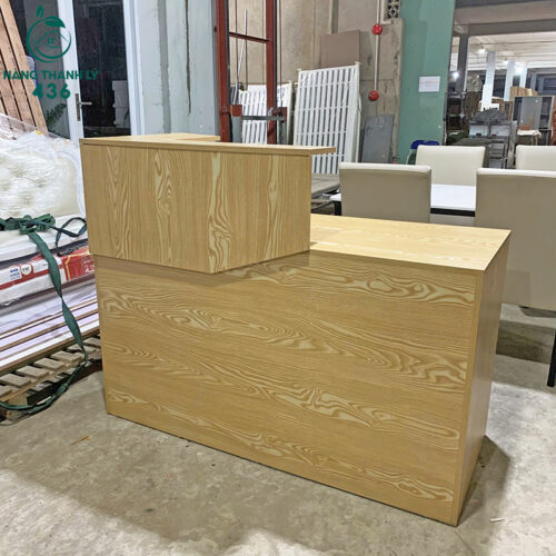 Quầy Lễ Tân Cũ Gỗ 1M4 Có Ngăn Kéo 4 quay le tan cu go 1m4 co ngan keo 1