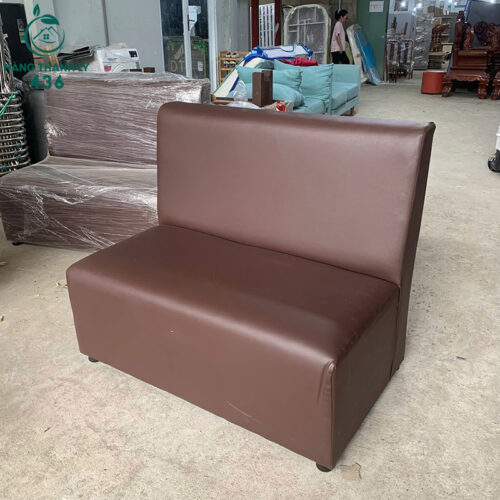 sofa bang boc da cu dai 1m mau nau 2